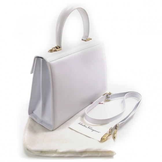 FASHIONPHILE SALVATOREFERRAGAMOLadyGanciniBagWhite 3 of 9