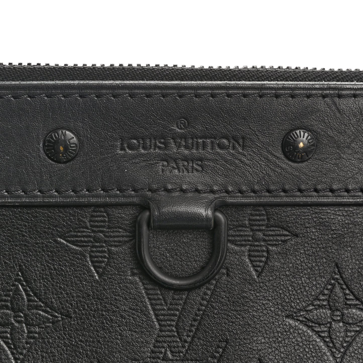 Calfskin Monogram Shadow Discovery Pochette Black