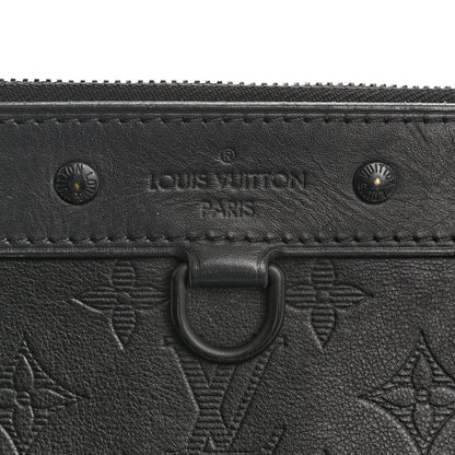 Louis Vuitton Calfskin Monogram Shadow Discovery Pochette Black 7 of 13