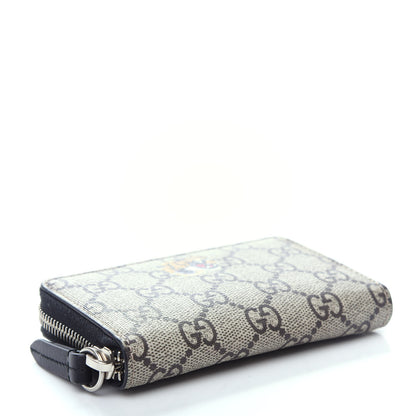Gucci GG Supreme Monogram Tiger Print Zip Around Card Case Black 4 of 6