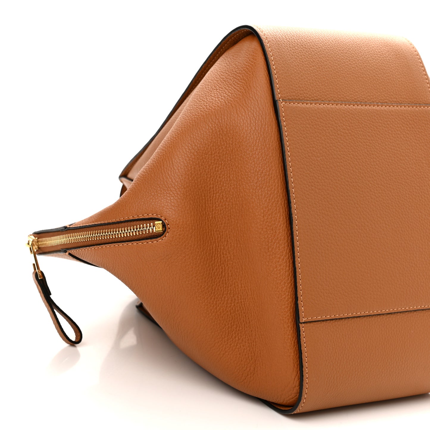 Grained Calfskin Small Hammock Shoulder Bag Tan