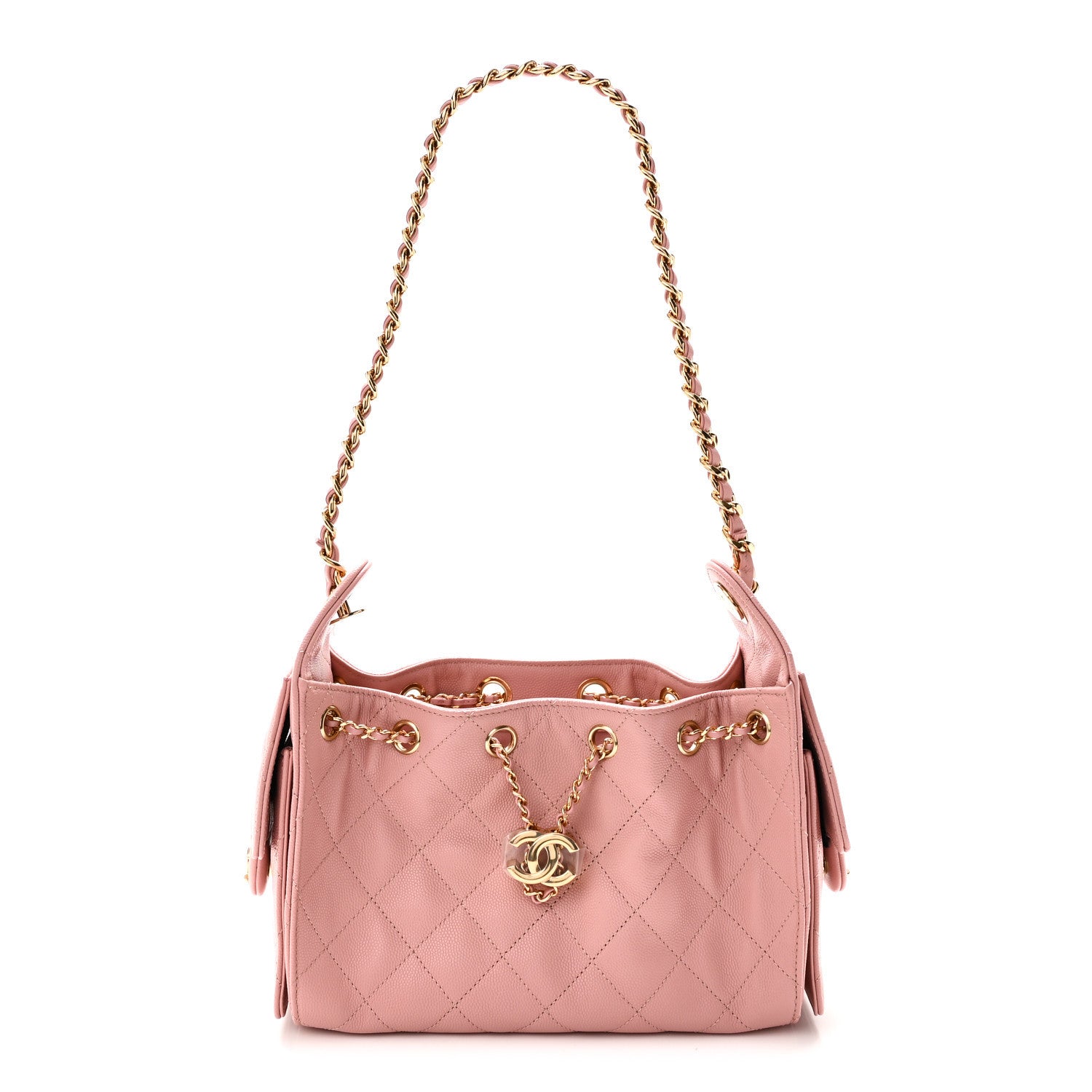 Chanel Caviar Quilted Mini Chanel 25 Handbag Pink 1 of 11