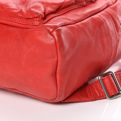 MCM Lambskin Tumbler Backpack Red 12 of 14