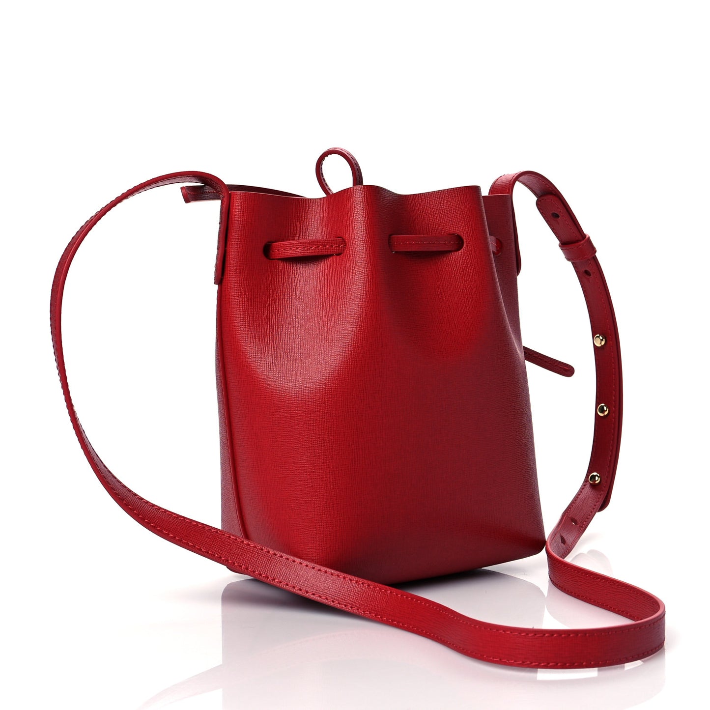Saffiano Mini Bucket Bag Flamma