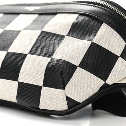 Saint Laurent Canvas Classic Belt Bag Black White 9 of 13