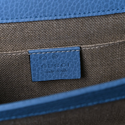 Gucci Dollar Calfskin Small Interlocking G Shoulder Bag Mineral Blue 6 of 7