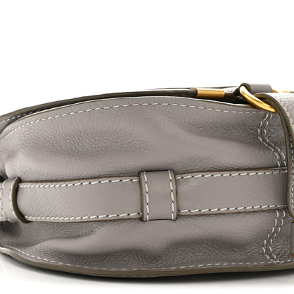 Chloe Grained Calfskin Small Marcie Saddle Bag Cashmere Grey 9 of 11