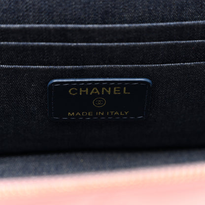Chanel Lambskin Resin Elegant Chain Vanity Case Pink 6 of 11