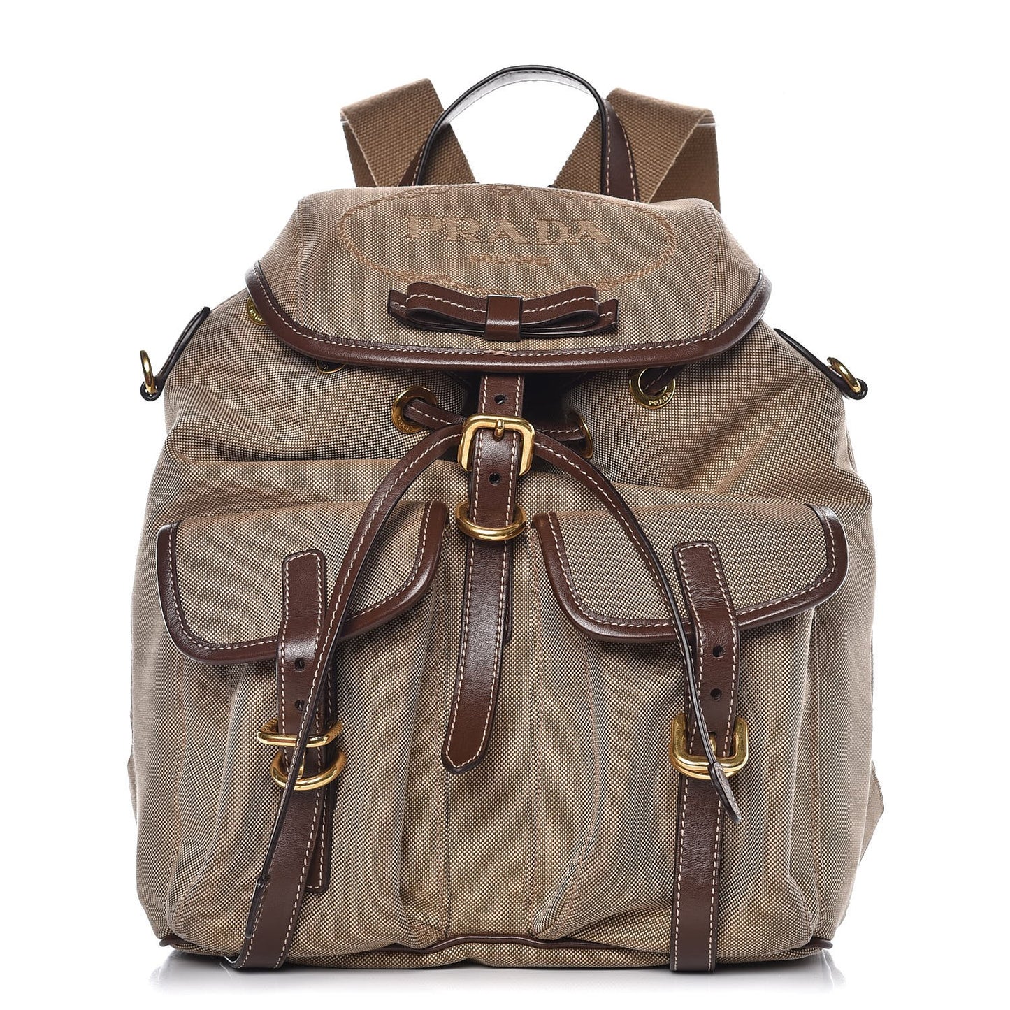 Jacquard Logo Rucksack Backpack Corda Bruciato