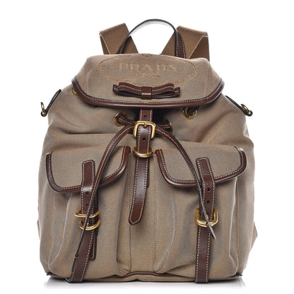 Prada Jacquard Logo Rucksack Backpack Corda Bruciato 1 of 8