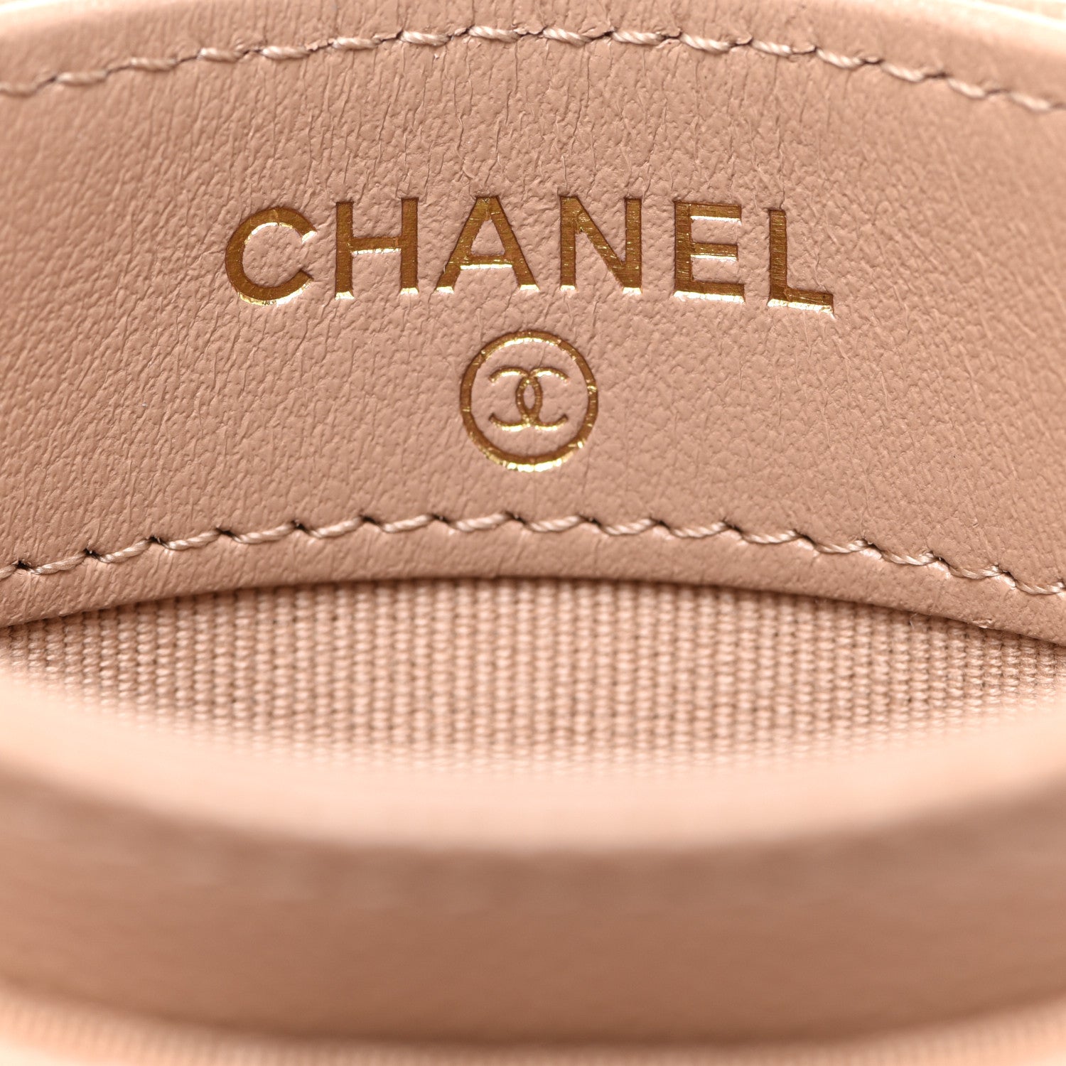 Chanel Caviar Quilted Crystal Card Holder Beige 6 of 9