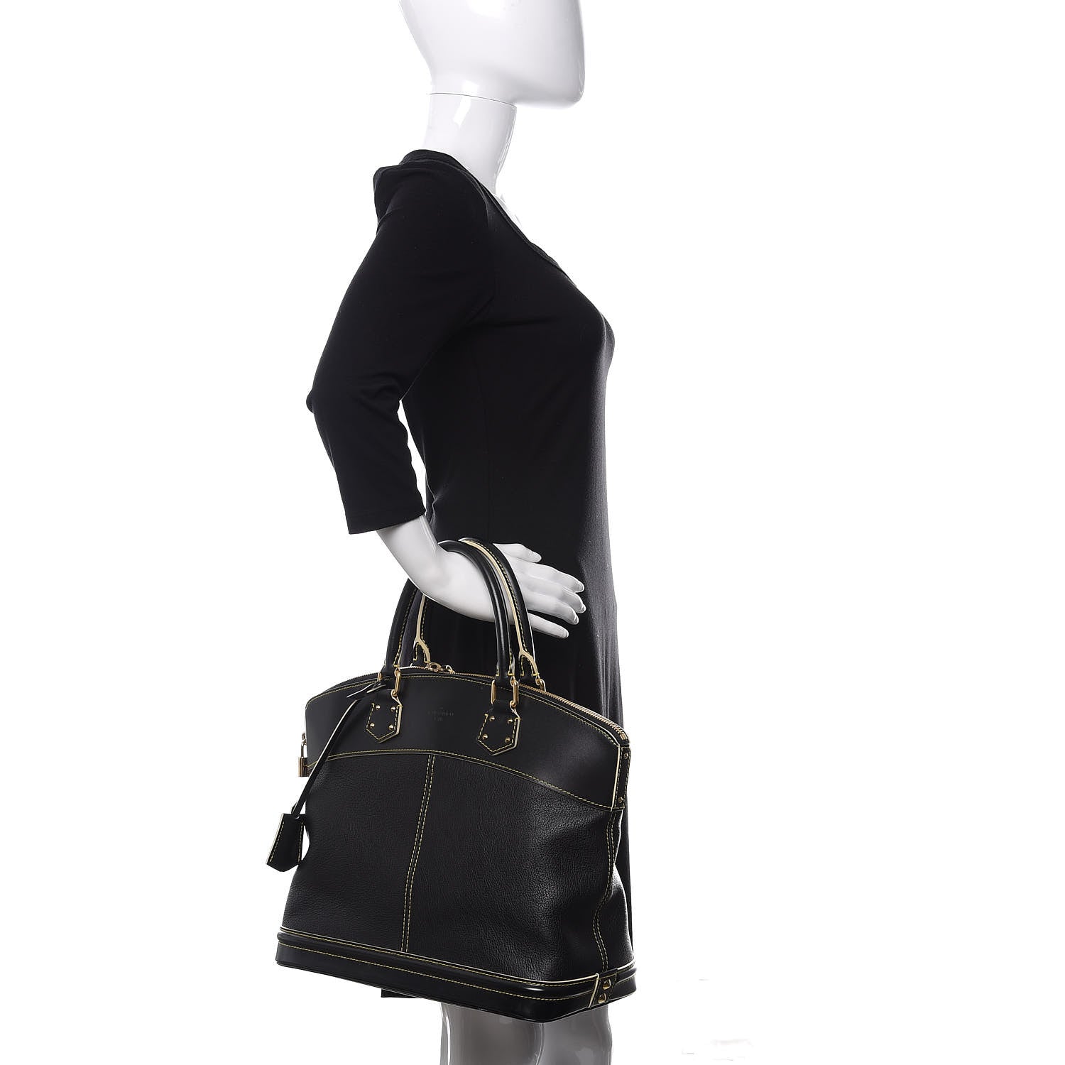 Louis Vuitton Suhali Lockit MM Black 2 of 9