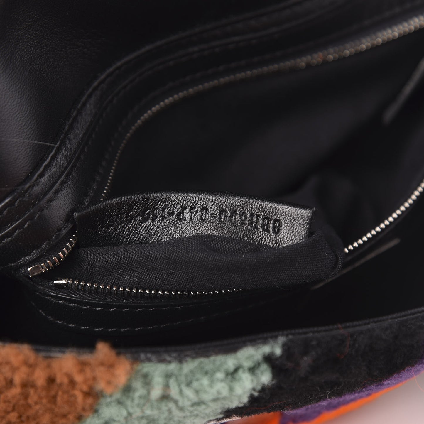 Shearling Calfskin Goat Fox Fur Bugs Baguette Orange Multicolor