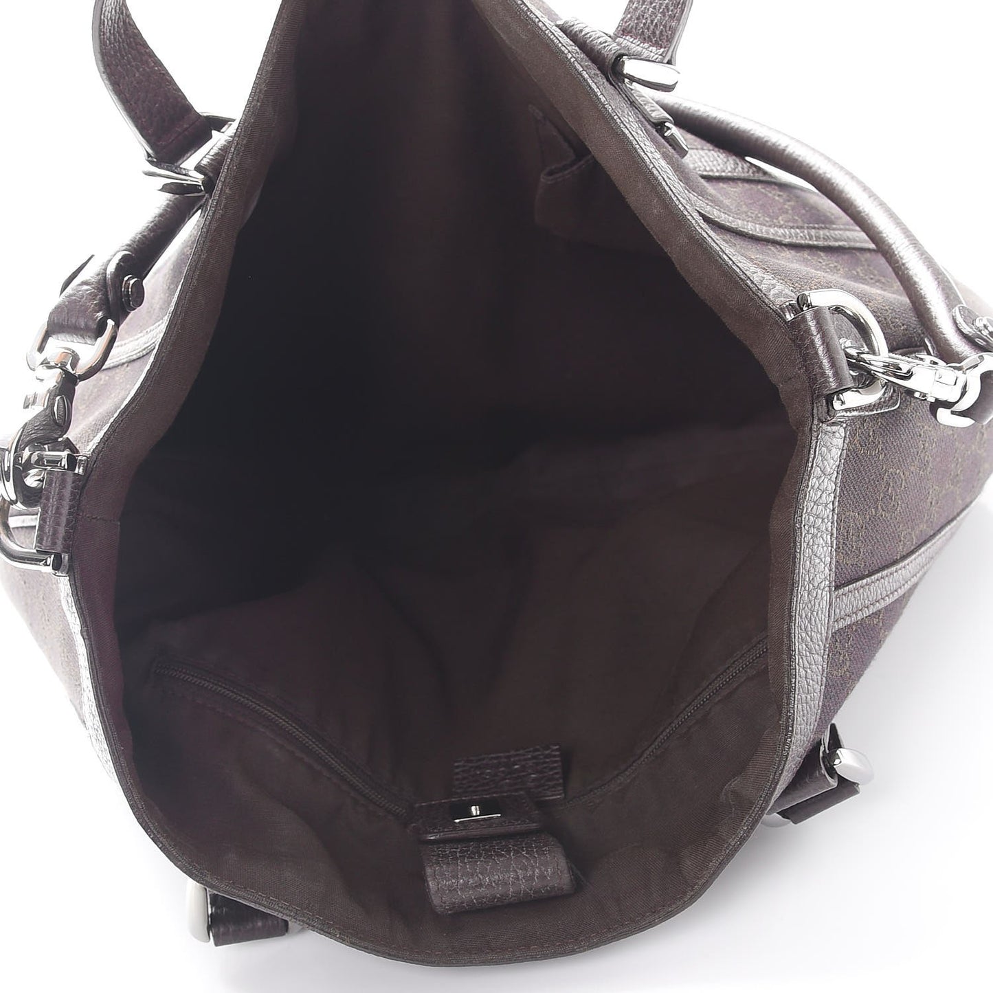 Monogram Medium Abbey Convertible Tote Dark Brown