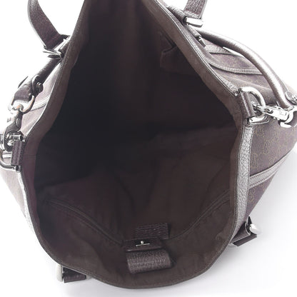Gucci Monogram Medium Abbey Convertible Tote Dark Brown 5 of 12