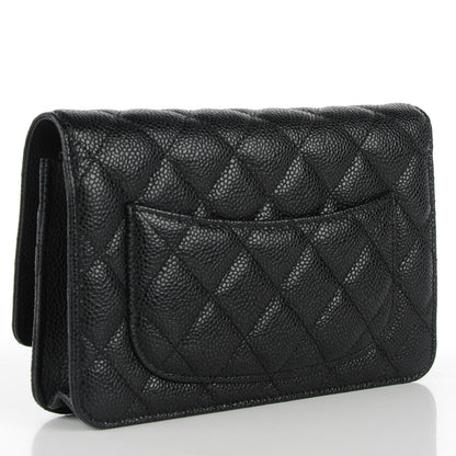 Chanel Caviar Quilted Wallet On Chain WOC Black 3 of 8