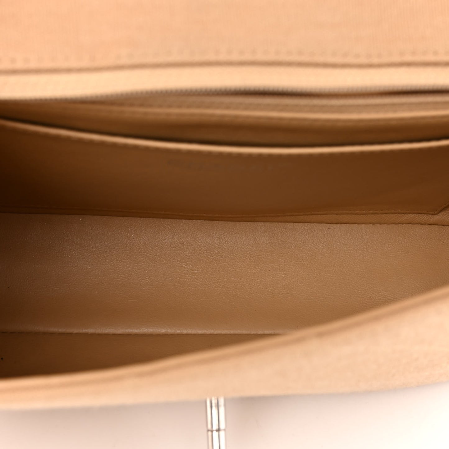 Jersey Quilted Medium Single Flap Beige