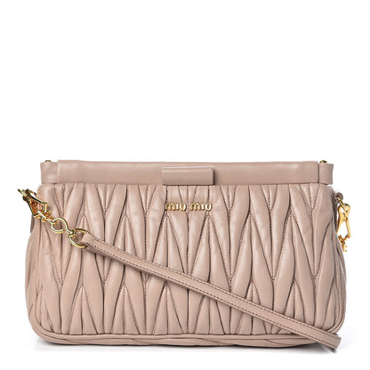 Miu Miu Nappa Matelasse Clutch Cammeo 1 of 9