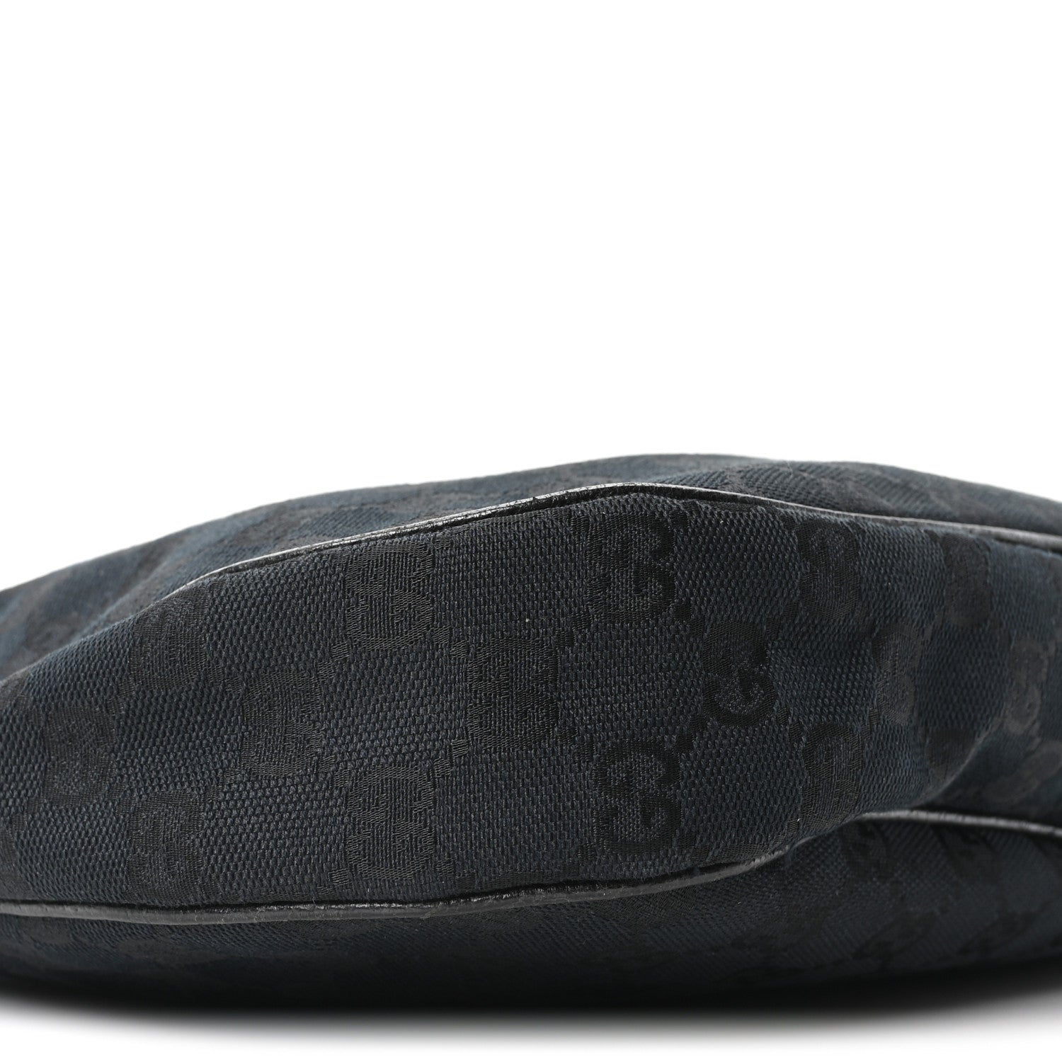 Gucci Monogram Medium Half Moon Hobo Black 9 of 10