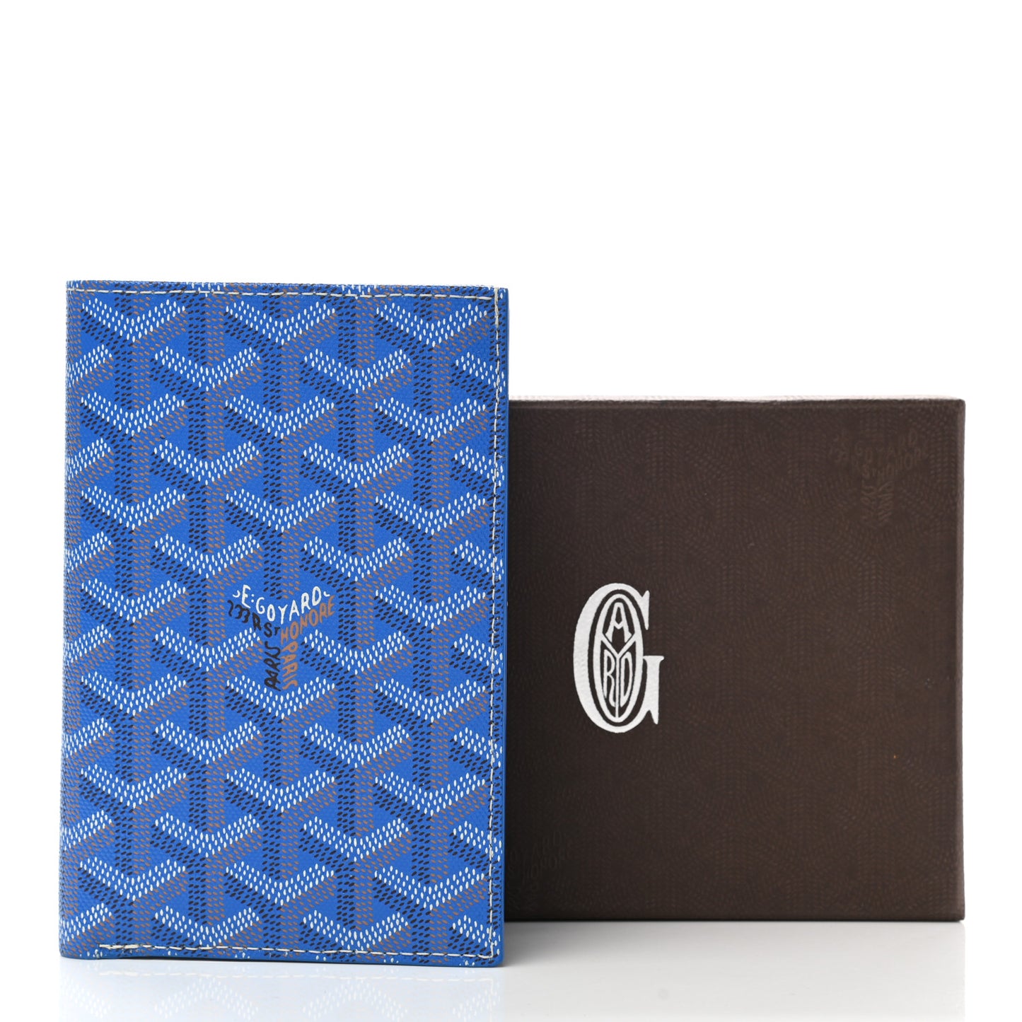 Goyardine Card Case Sky Blue
