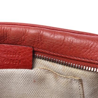 Gucci Pebbled Calfskin Small Soho Disco Bag Tabasco Red 9 of 12