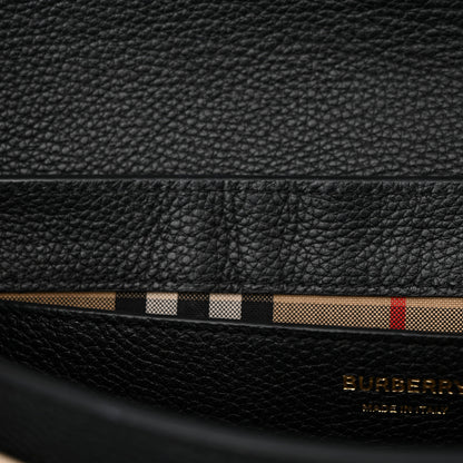 Burberry Grainy Calfskin Vintage Check Note Crossbody Bag Black 10 of 13