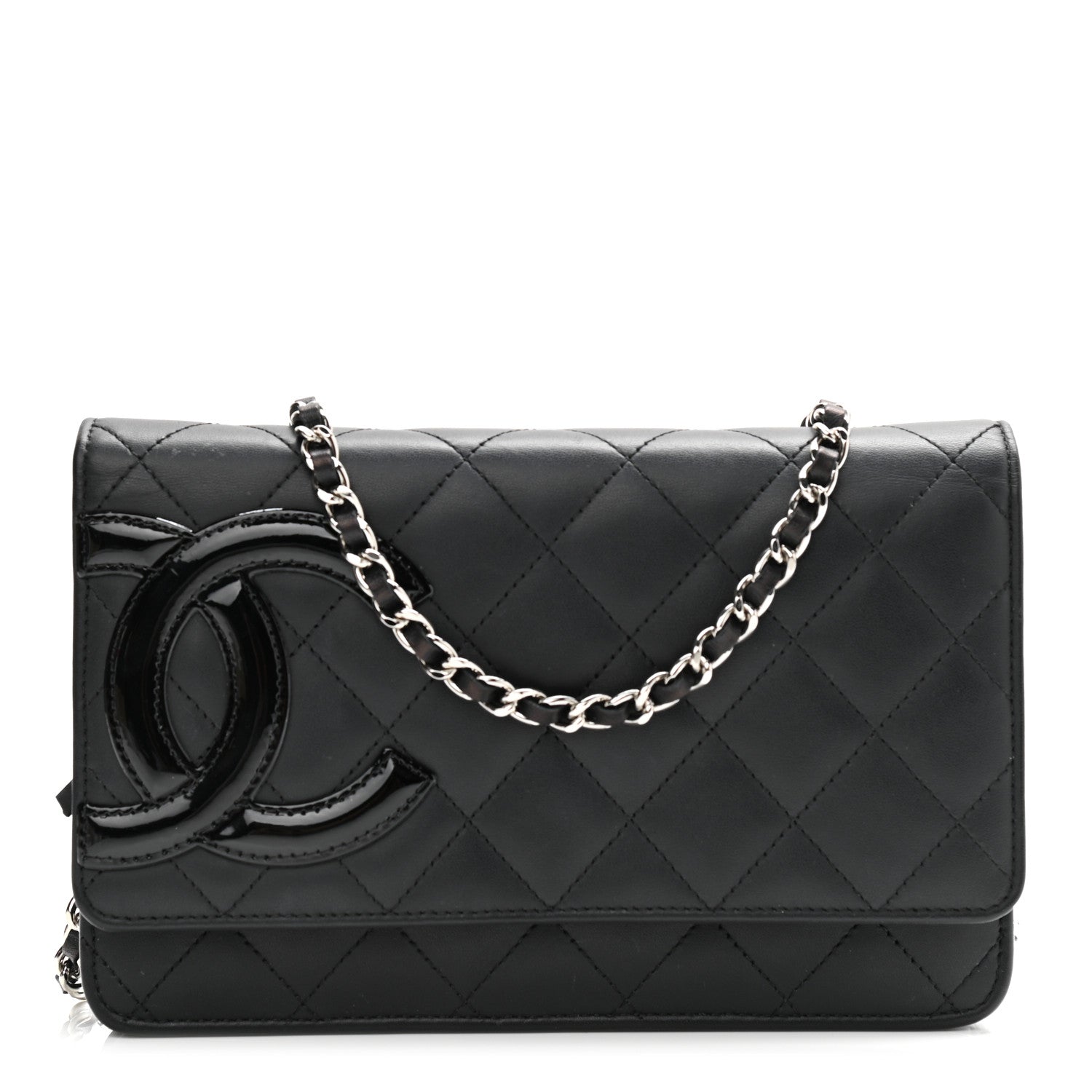 Chanel Calfskin Quilted Cambon Wallet On Chain WOC Black 1 of 11
