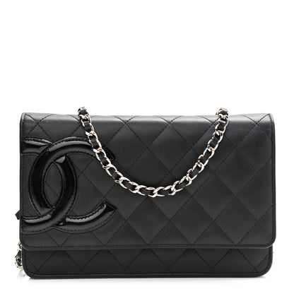 Chanel Calfskin Quilted Cambon Wallet On Chain WOC Black 1 of 11