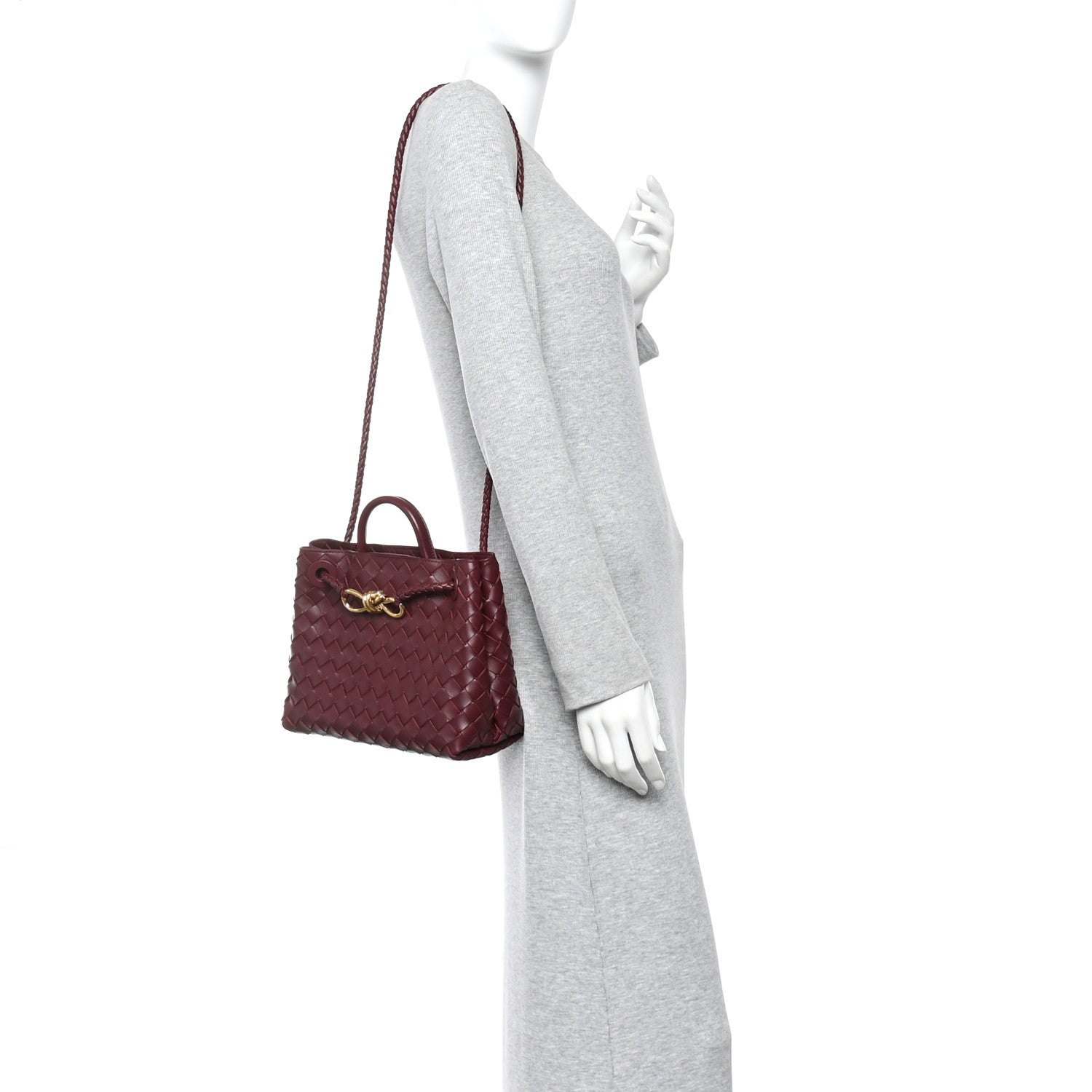 Bottega Veneta Nappa Intrecciato Small Andiamo Shoulder Bag Barolo Barolo 2 of 9