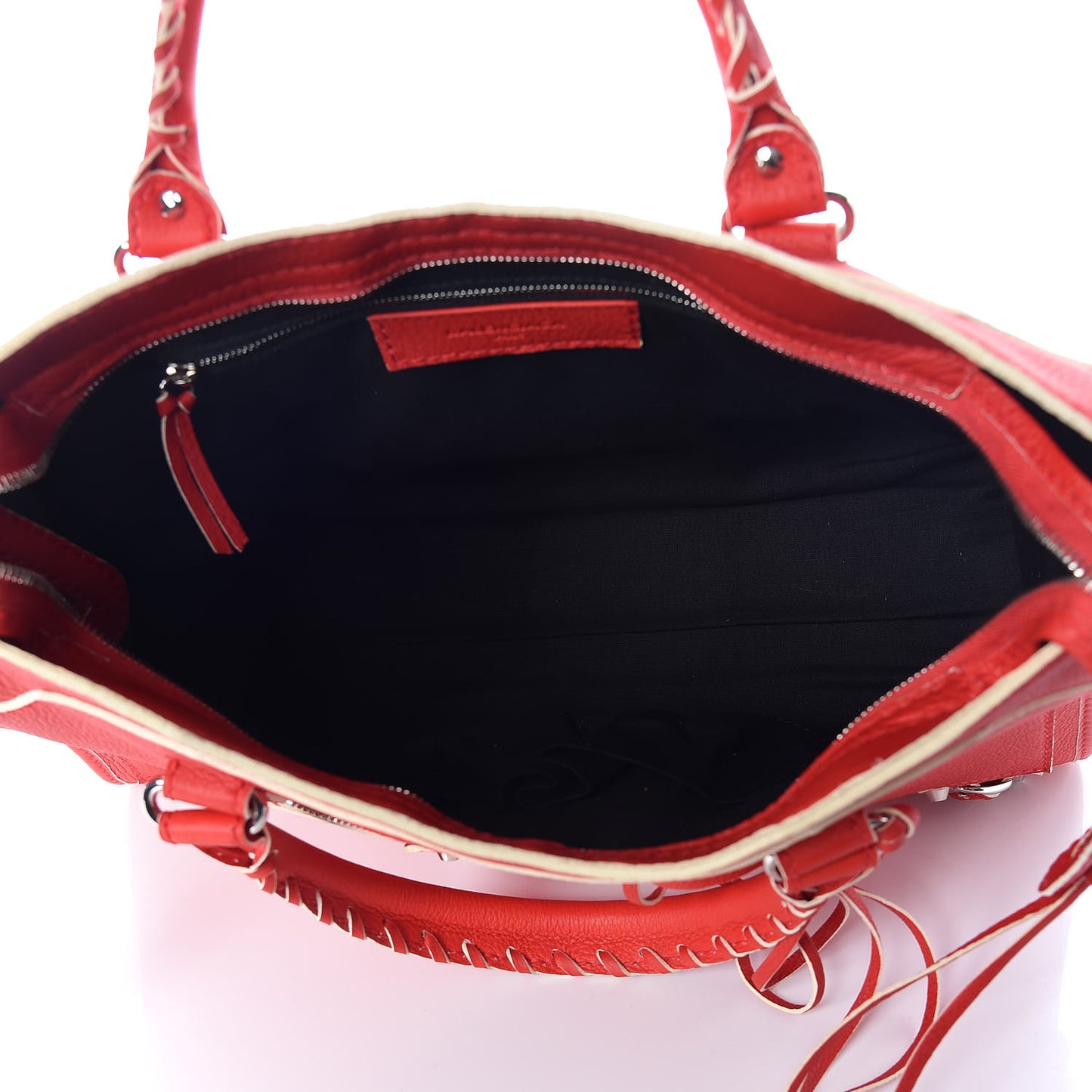 Supple Grained Calfskin Classic Silver Hardware Highlight City Rouge Fraise