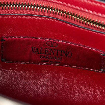 Valentino Garavani Metallic Wrinkled Lambskin Medium Rockstud Spike Shoulder Bag Mekong 7 of 12