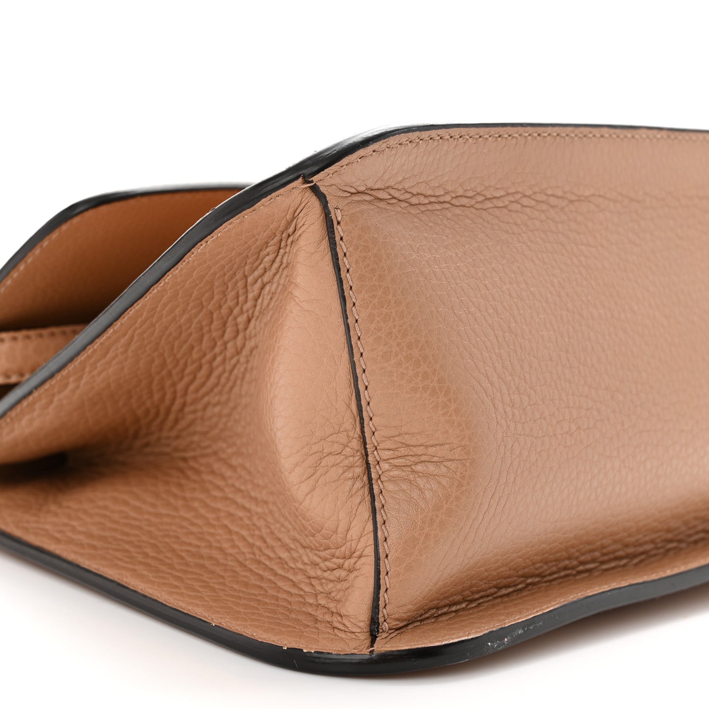 Cellarius Calfskin Medium Bamboo Daily Flap Shoulder Bag Camelia