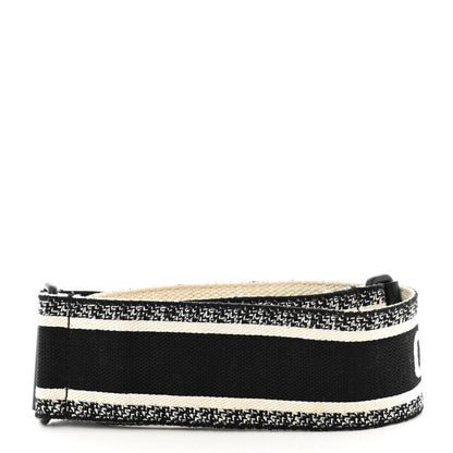 Christian Dior Canvas Embroidered Shoulder Strap Black Ultramatte 2 of 6