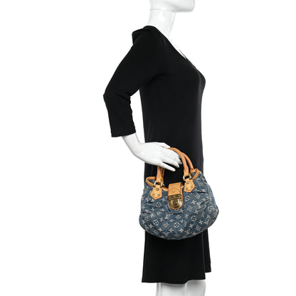 Louis Vuitton Monogram Denim Pleaty Blue 2 of 9