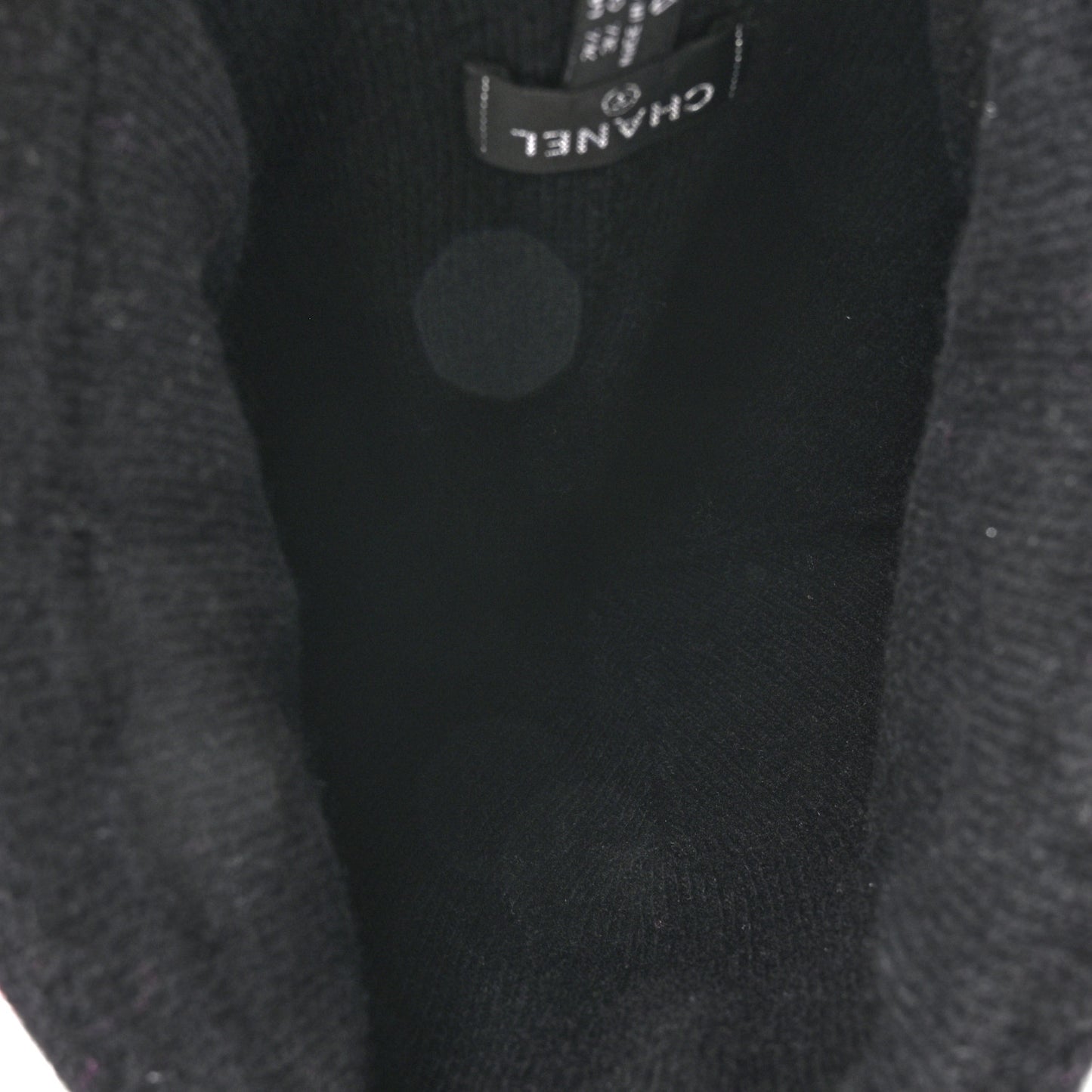Cashmere Logo Beanie Hat Black Fuchsia
