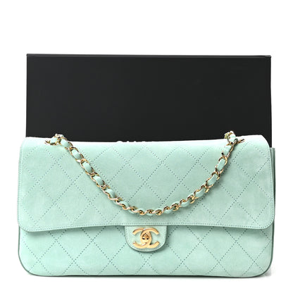 Chanel Suede Calfskin Small Souplissimo Maxi Flap Green 11 of 11