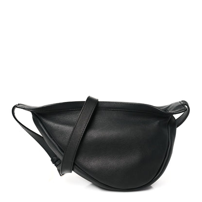 The Row Grained Calfskin Small Slouchy Banana Bag Black 1 of 11