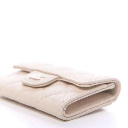 Chanel Caviar Quilted Flap Card Holder Wallet Light Beige 7 of 12