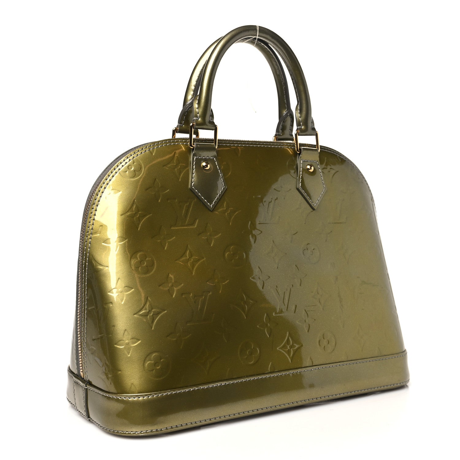 Louis Vuitton Vernis Alma PM Vert Bronze 3 of 11