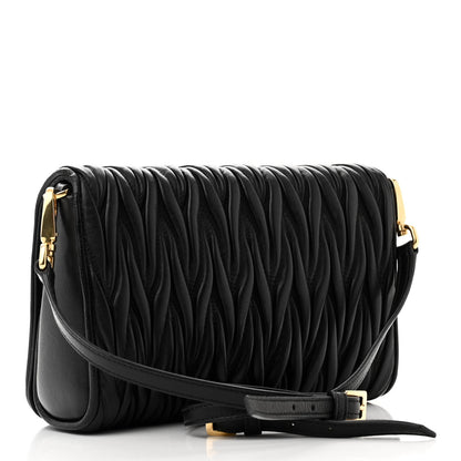 Miu Miu Nappa Matelasse Crossbody Black 3 of 9