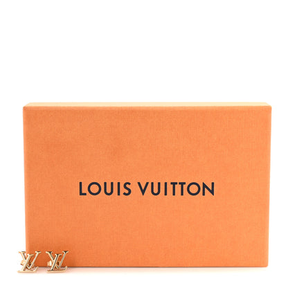 Louis Vuitton Metal LV Iconic Earrings Gold 5 of 5