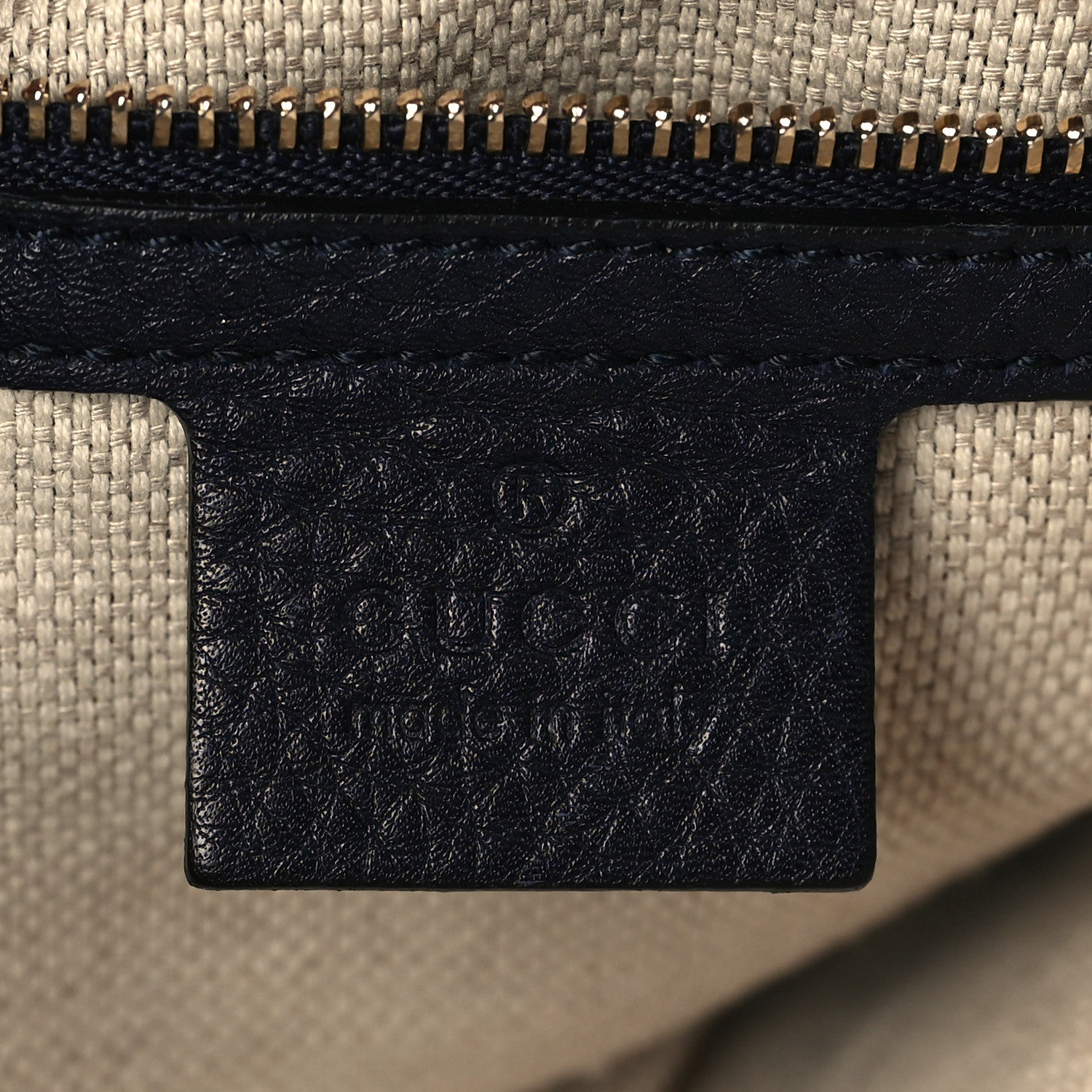 Gucci Pebbled Calfskin Large Soho Hobo Dark Blue 6 of 9