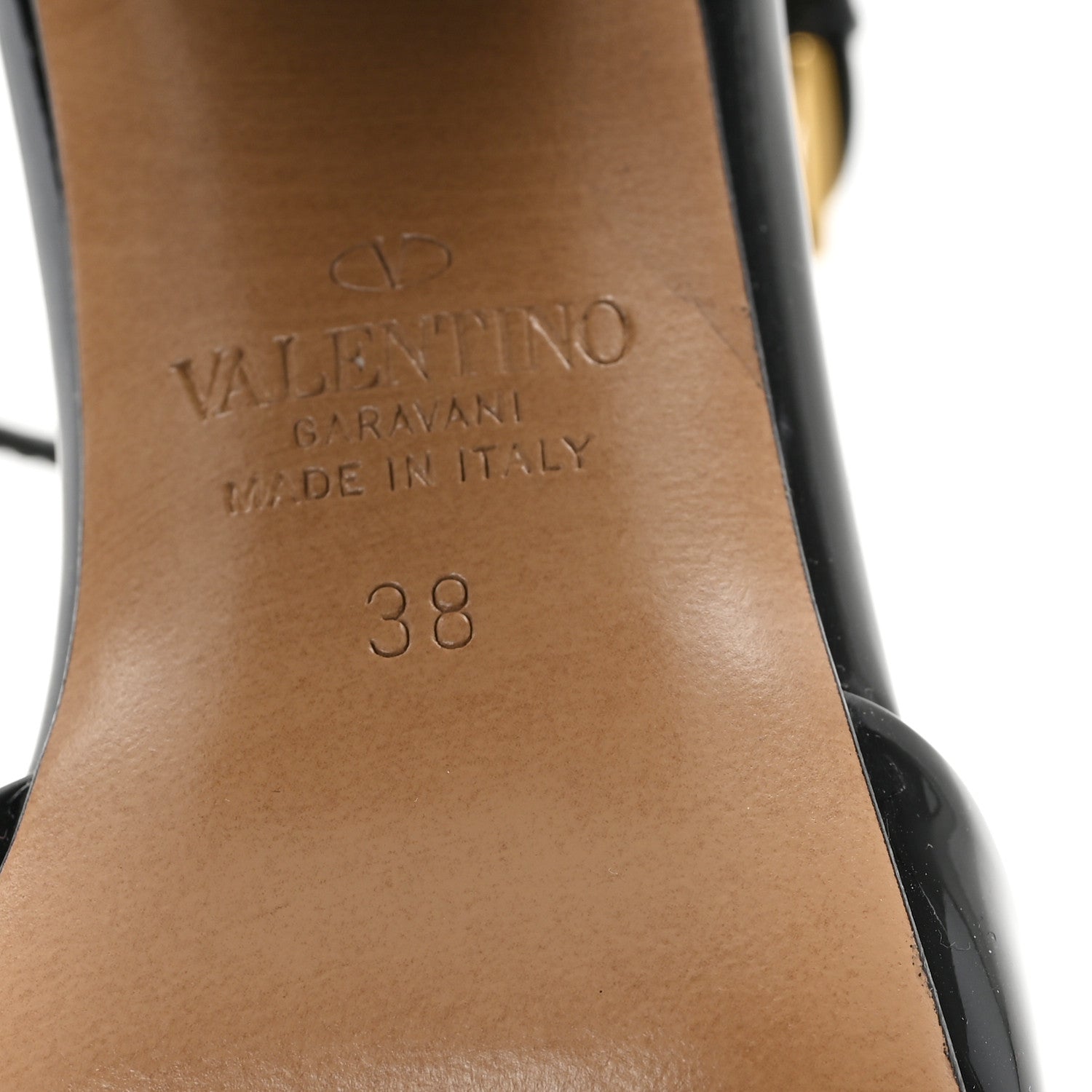 Valentino Garavani Patent One Stud Ankle Strap 90mm Block Heel Pumps 38 Black 7 of 10