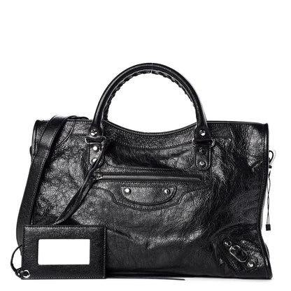 Balenciaga Agneau Classic Silver Hardware City Black 1 of 9