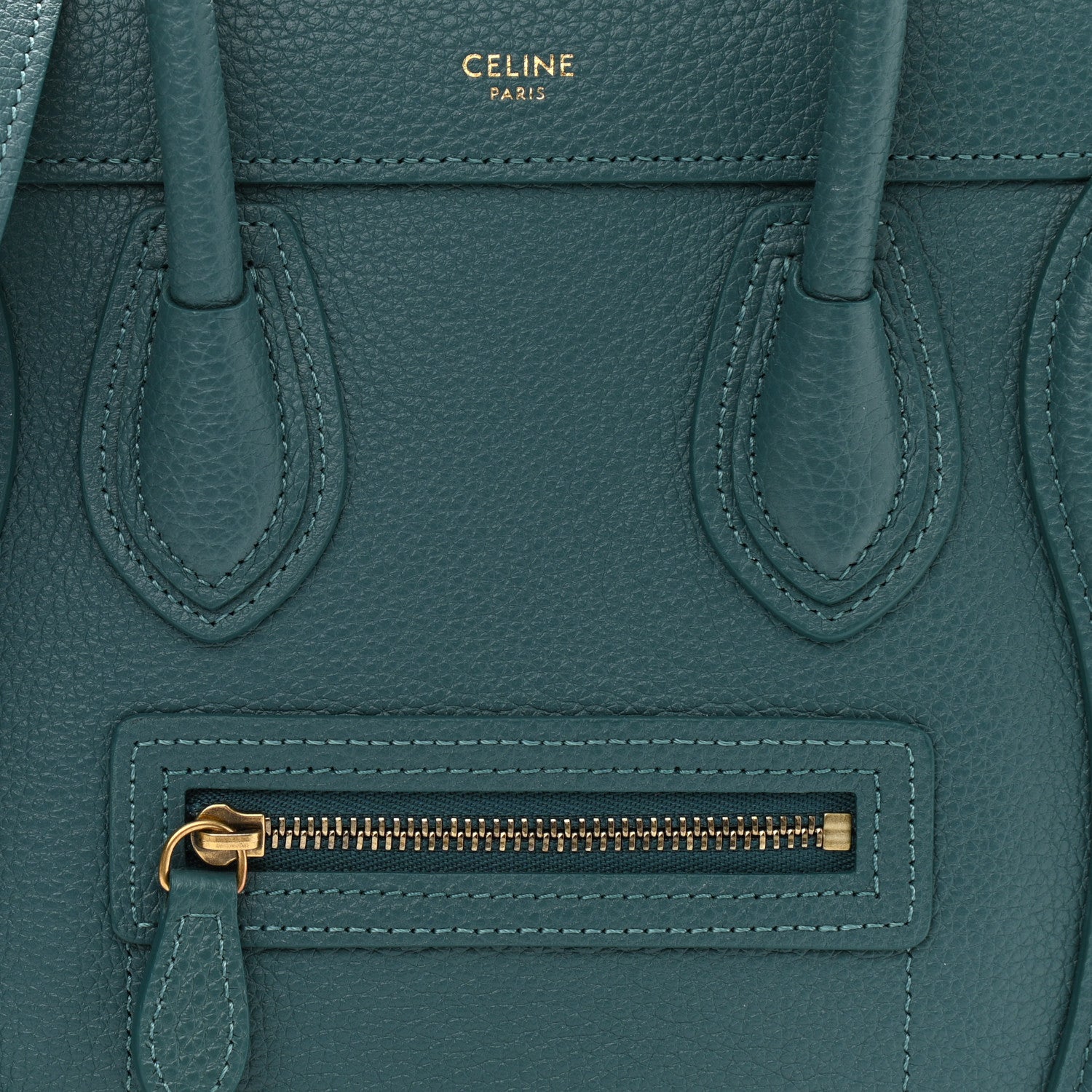 Celine Baby Drummed Calfskin Nano Prussian Blue 9 of 11