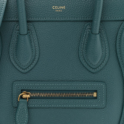 Celine Baby Drummed Calfskin Nano Prussian Blue 9 of 11