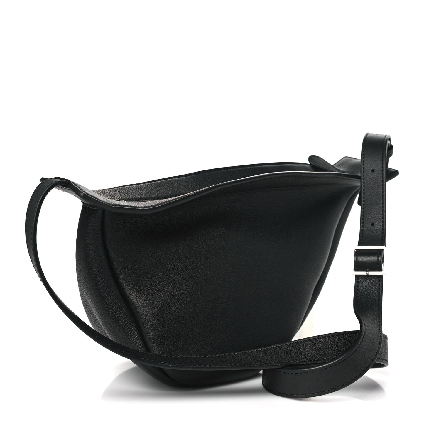 Smooth Calfskin Small Slouchy Banana Bag Black