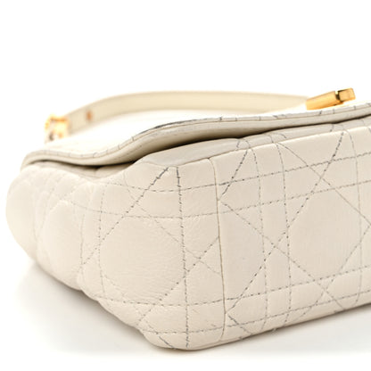 Christian Dior Calfskin Cannage Small Caro Bag Ivory 9 of 12