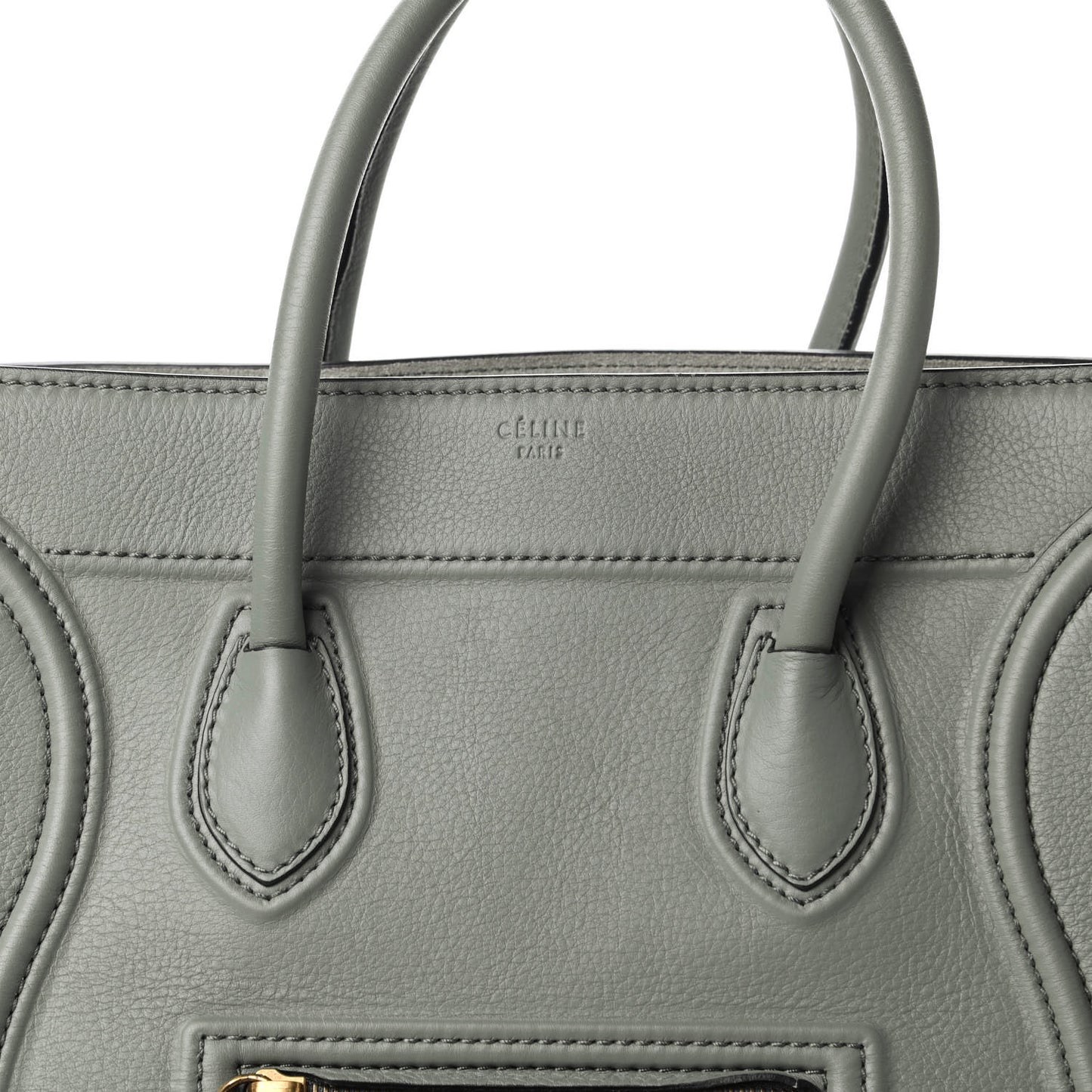 Supple Calfskin Medium Phantom Luggage Glacier