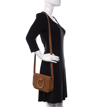 Saint Laurent Suede Eddie Serpent Shoulder Bag Brown 2 of 17